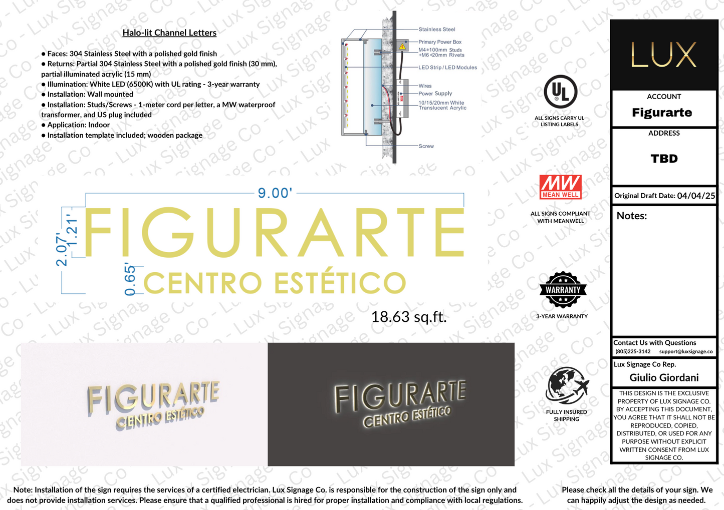 Custom Business Sign for Figurarte