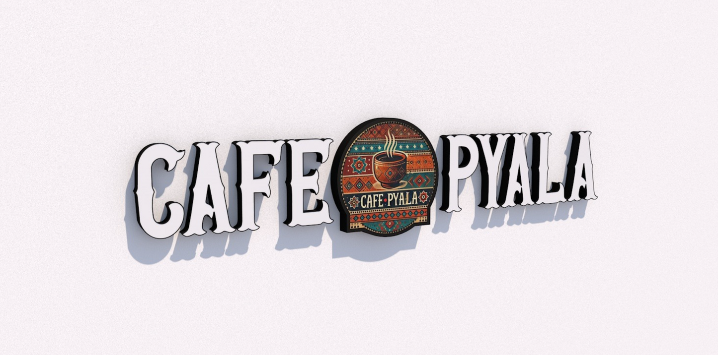 Custom Business Sign for Cafe Pyala 50% REMAINDER