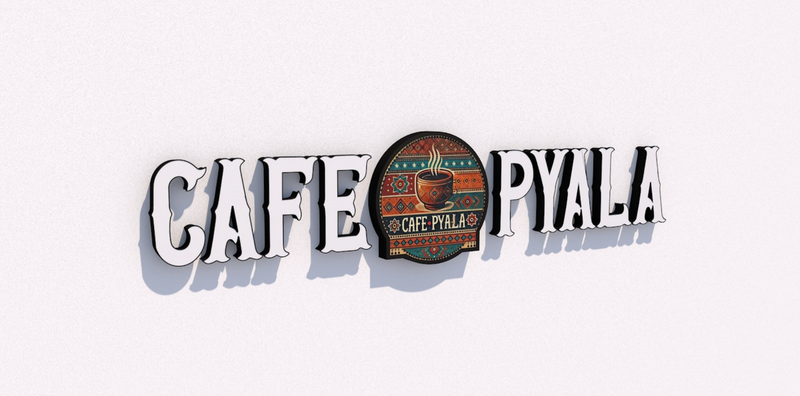 Custom Business Sign for Cafe Pyala 50% REMAINDER