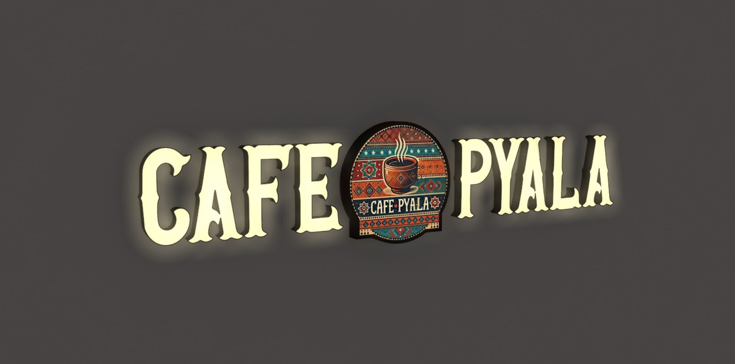 Custom Business Sign for Cafe Pyala 50% REMAINDER