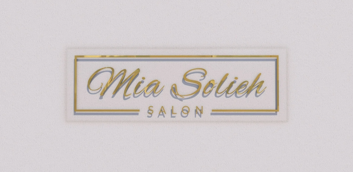 Custom Business Sign for Mia Solieh Salon