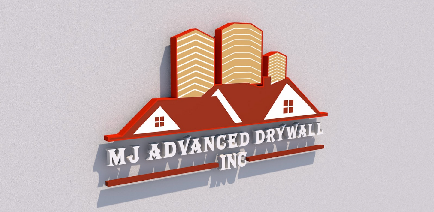 Custom Business Sign for MJ Advanced Drywall Inc