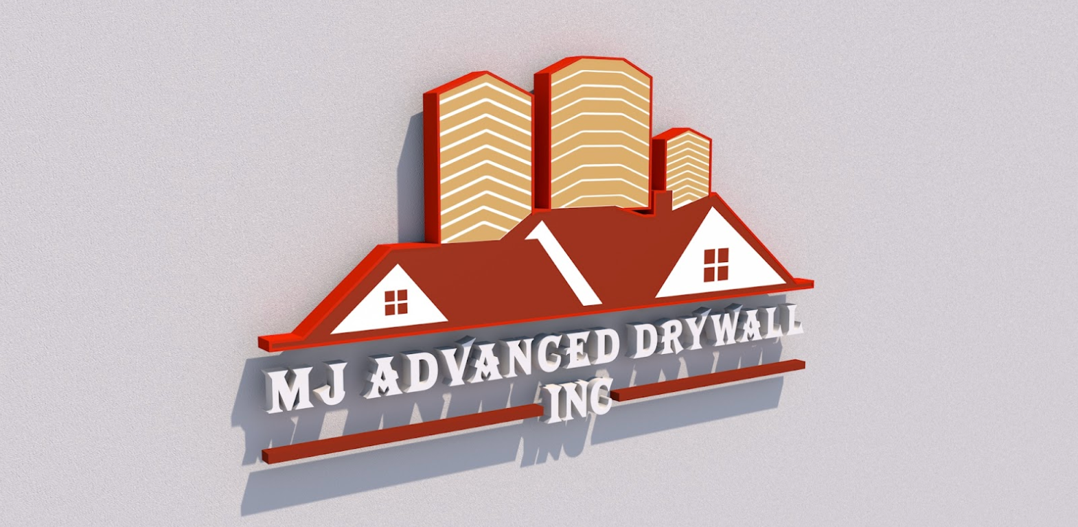 Custom Business Sign for MJ Advanced Drywall Inc