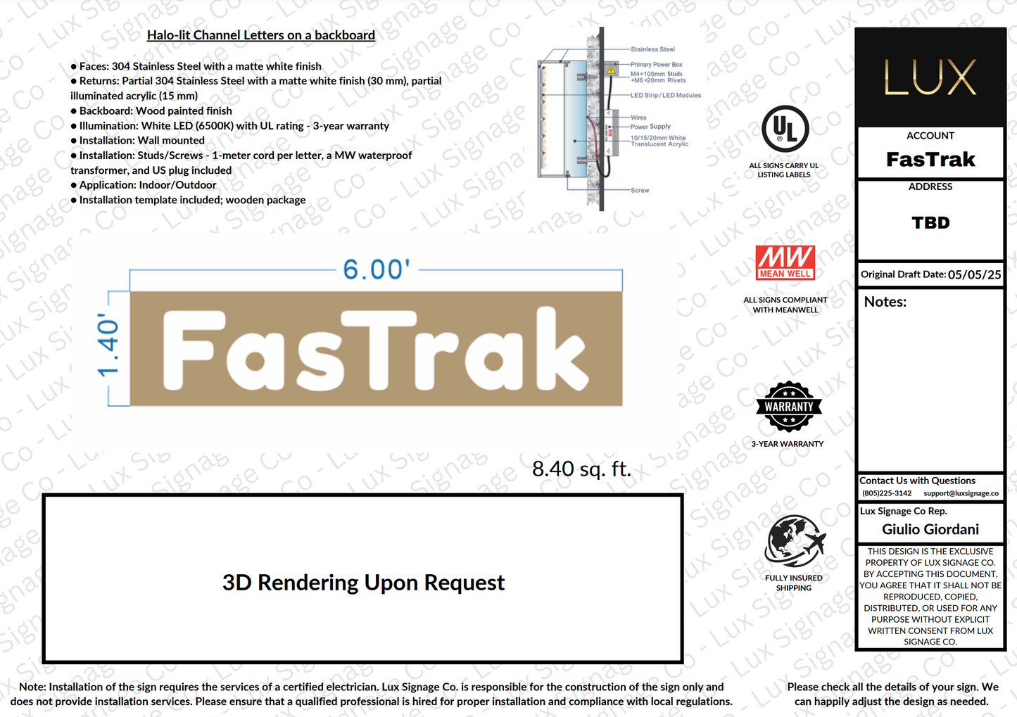 Custom Business Sign for FasTrak