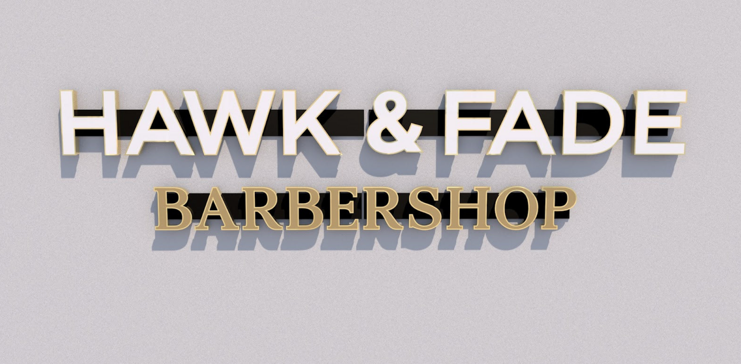 Custom Business Sign for Hawk and Fade