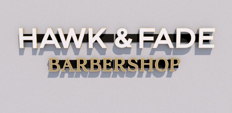 Custom Business Sign for Hawk and Fade