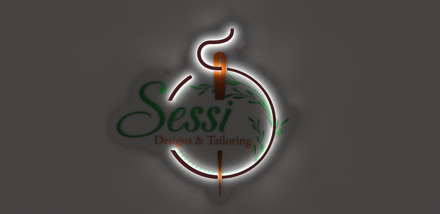 Custom Business Sign for Sessi Designs & Tailoring