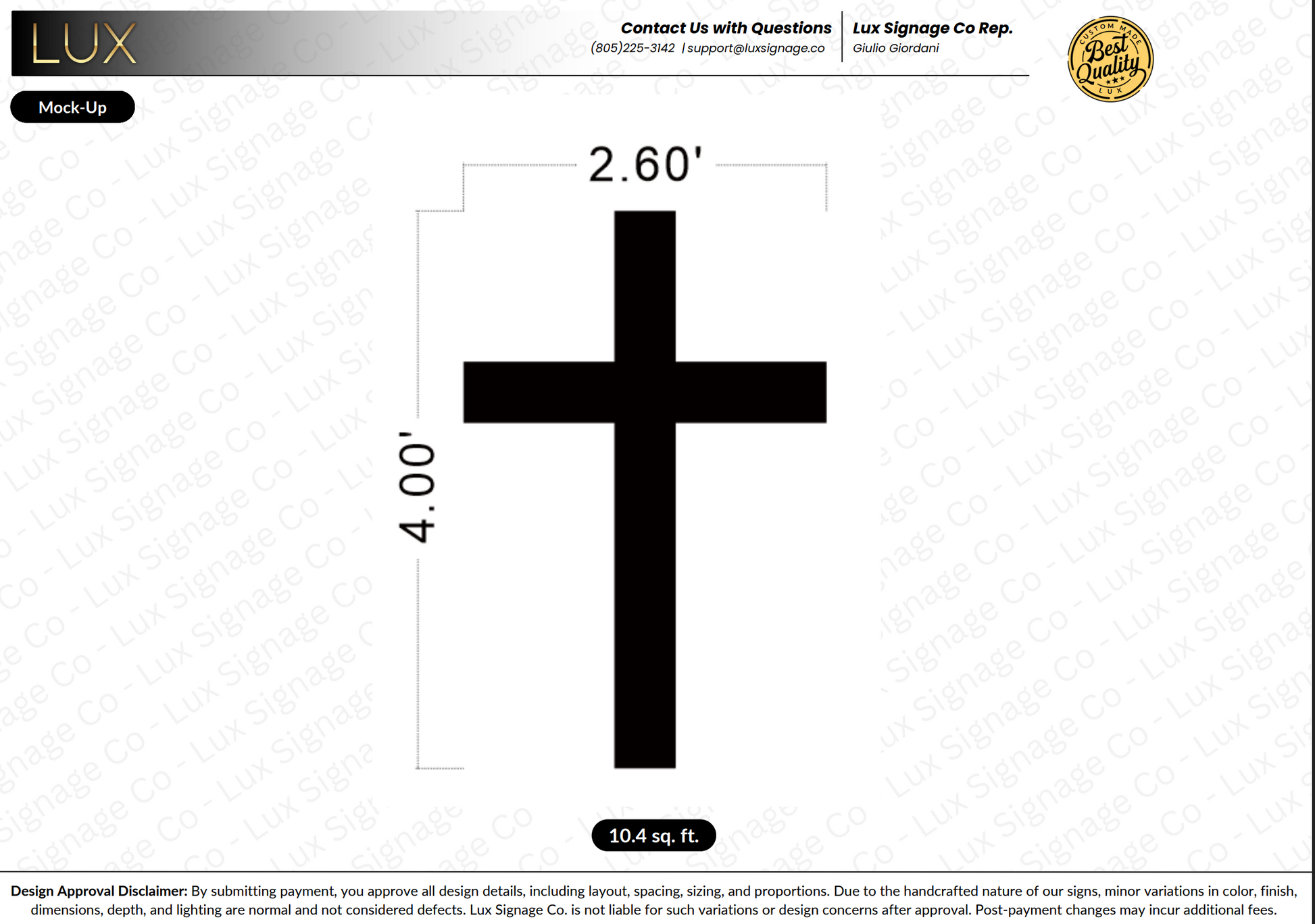 Custom Business Sign for Viviana Mendoza