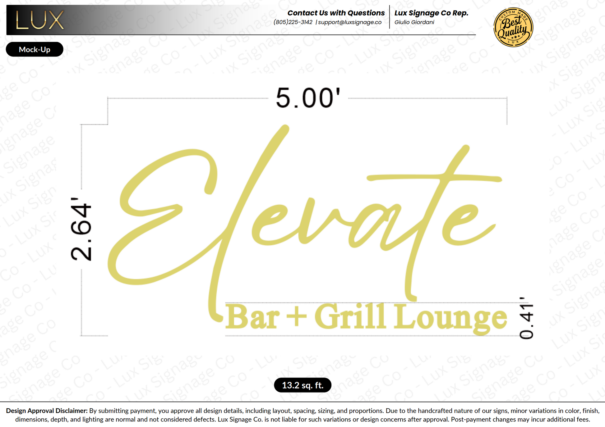 Custom Business Sign for Elevate