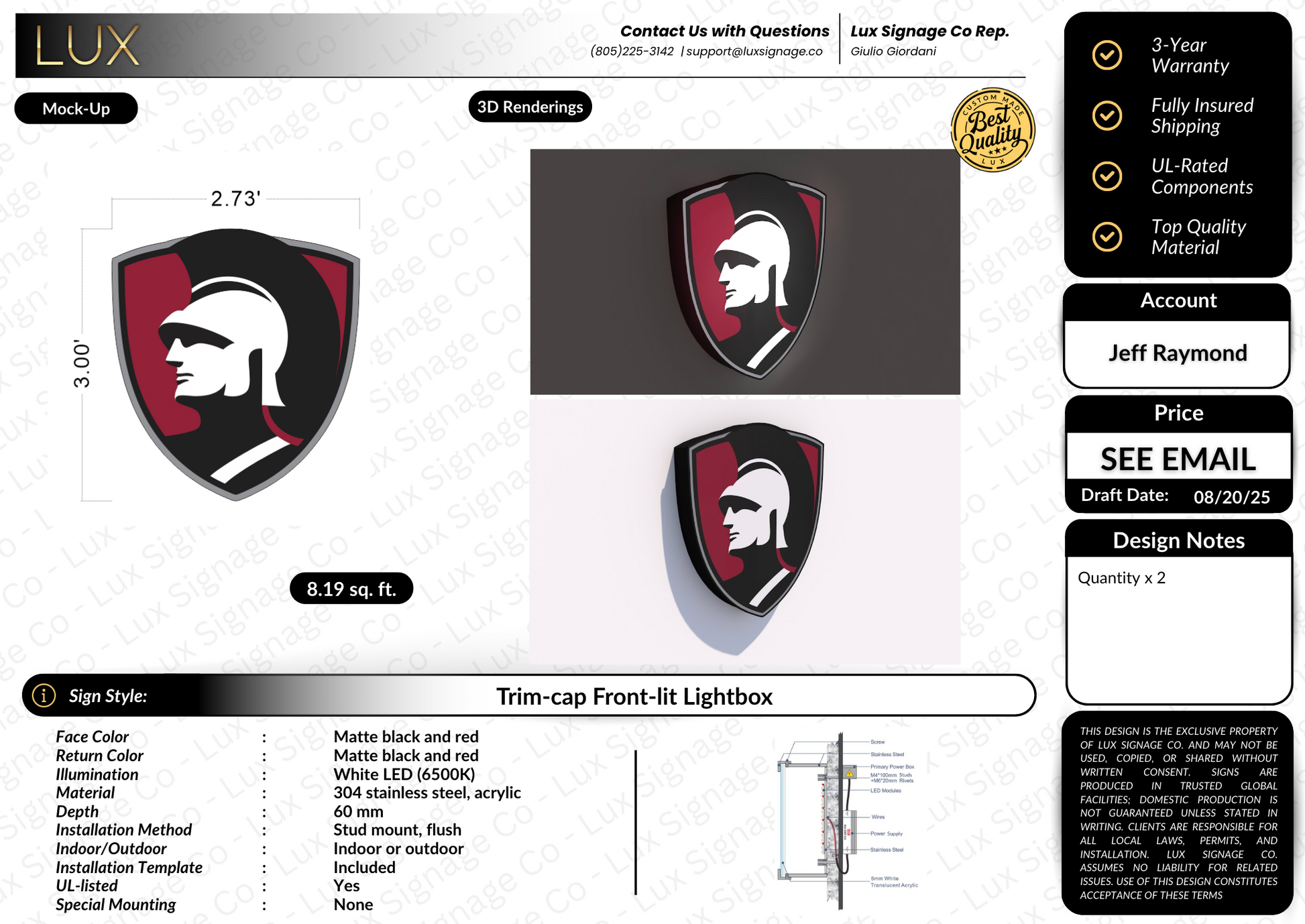 Custom Business Sign for Westmont College