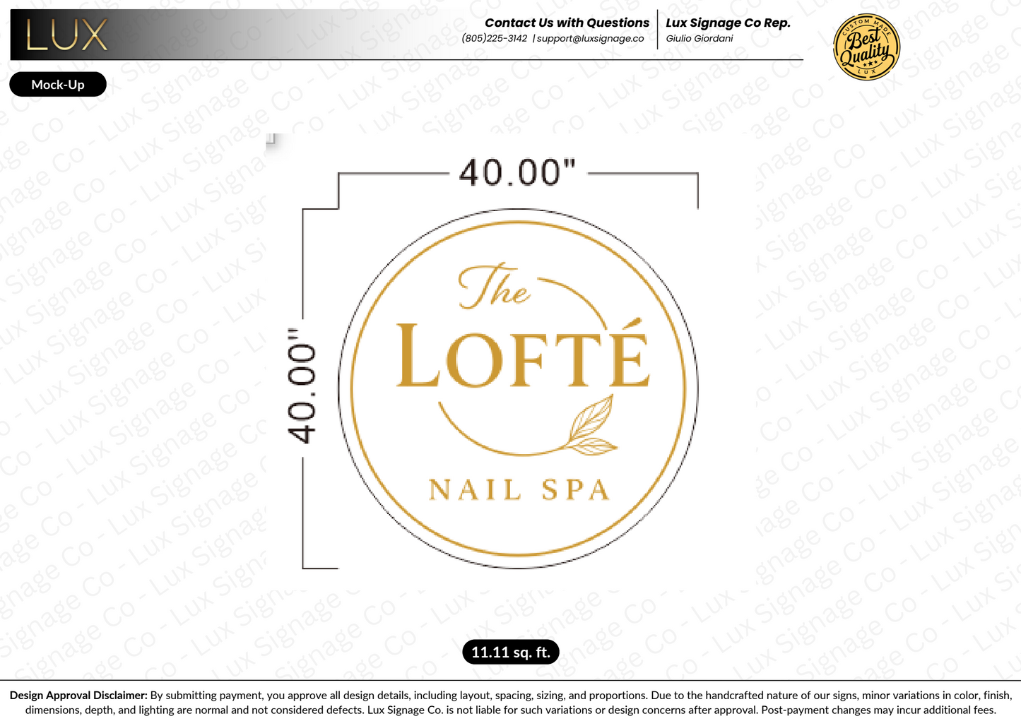 Custom Business Sign for The Lofte