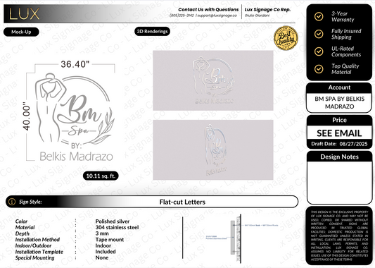 Custom Business Sign for Belkis Madroza