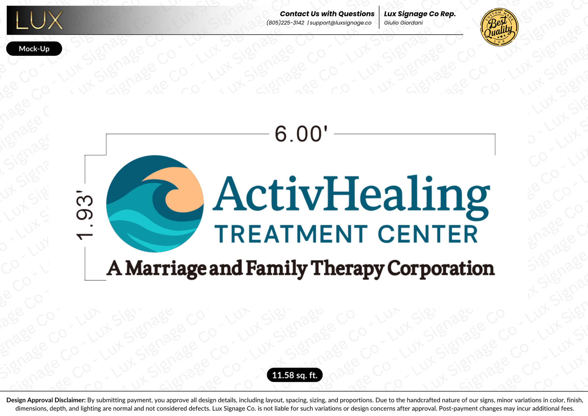 Custom Business Sign for ActivHealing