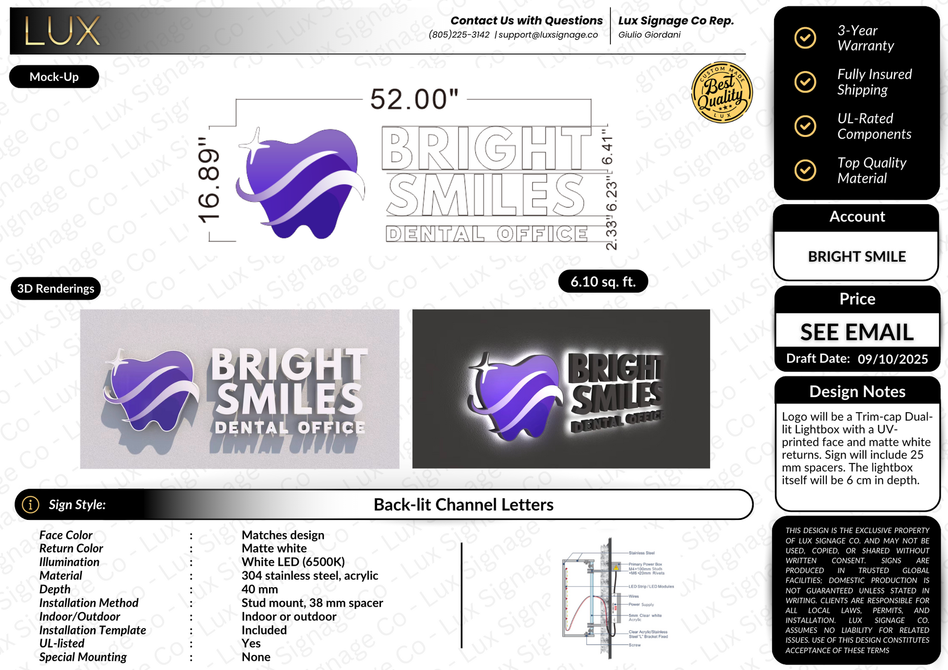 Custom Business Sign for Mohammad Hajjar