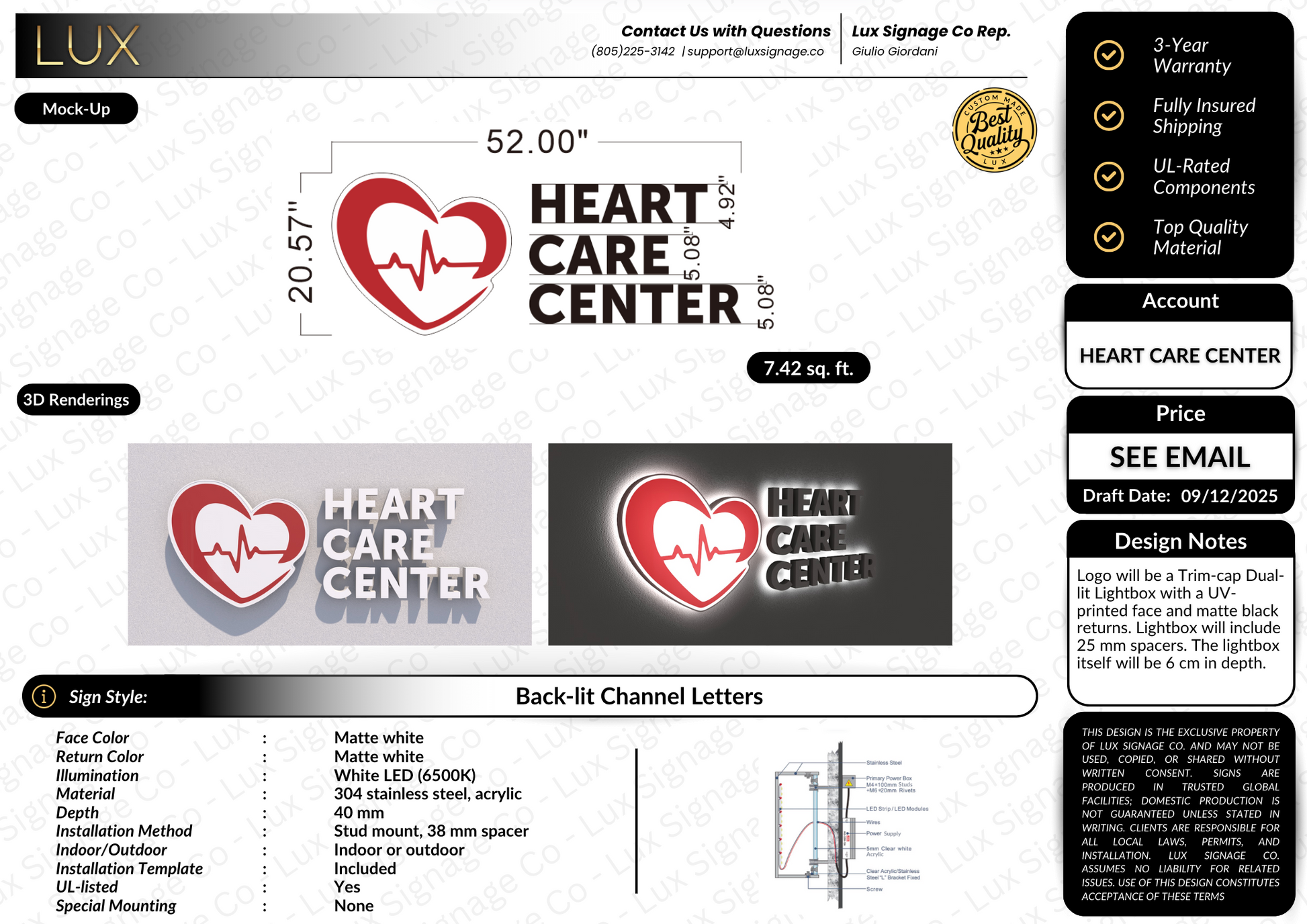 Custom Business Sign for Mohammad Hajjar