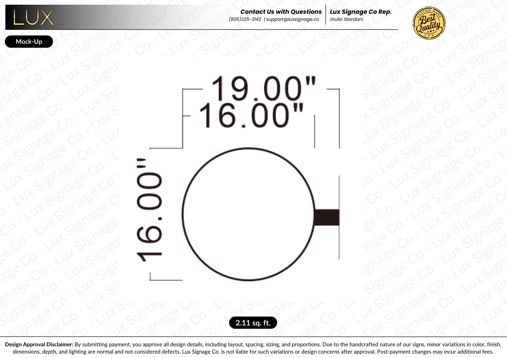 Custom Business Sign for Rock Beaudoin