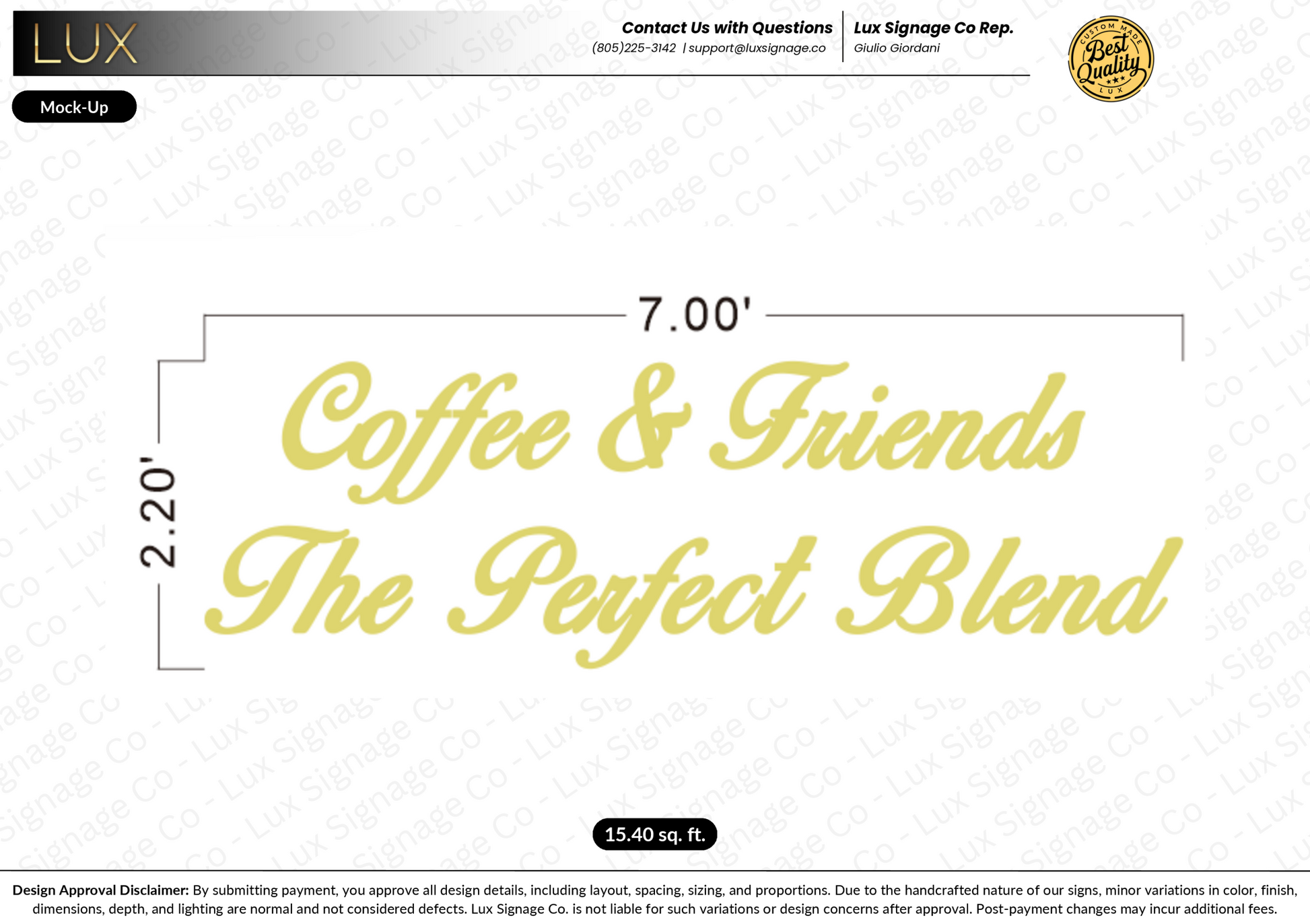 Custom Business Sign for Coffee & Friends