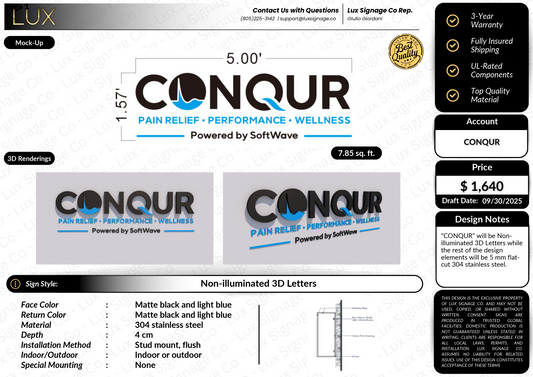 Custom Business Sign for Conqur