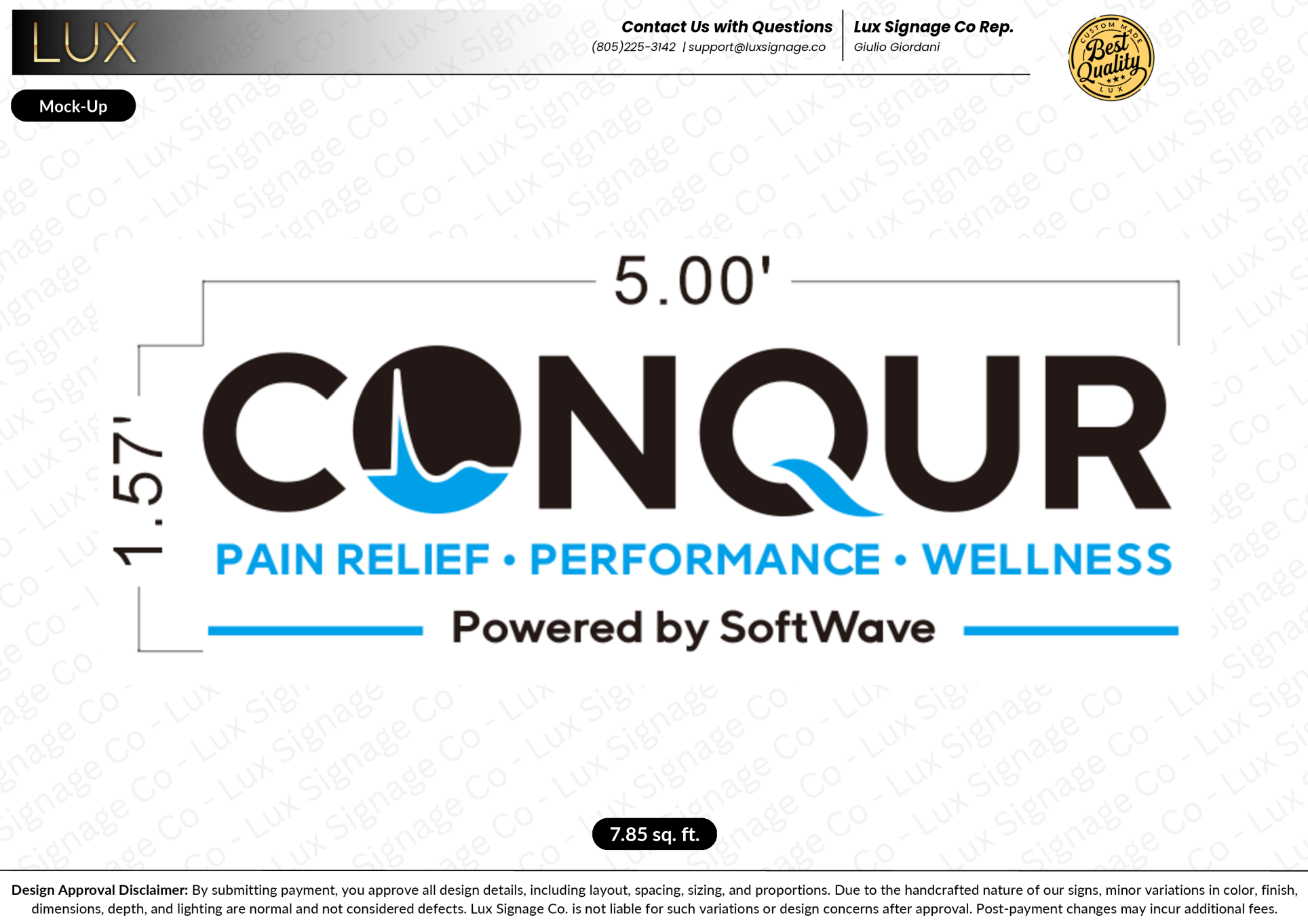 Custom Business Sign for Conqur