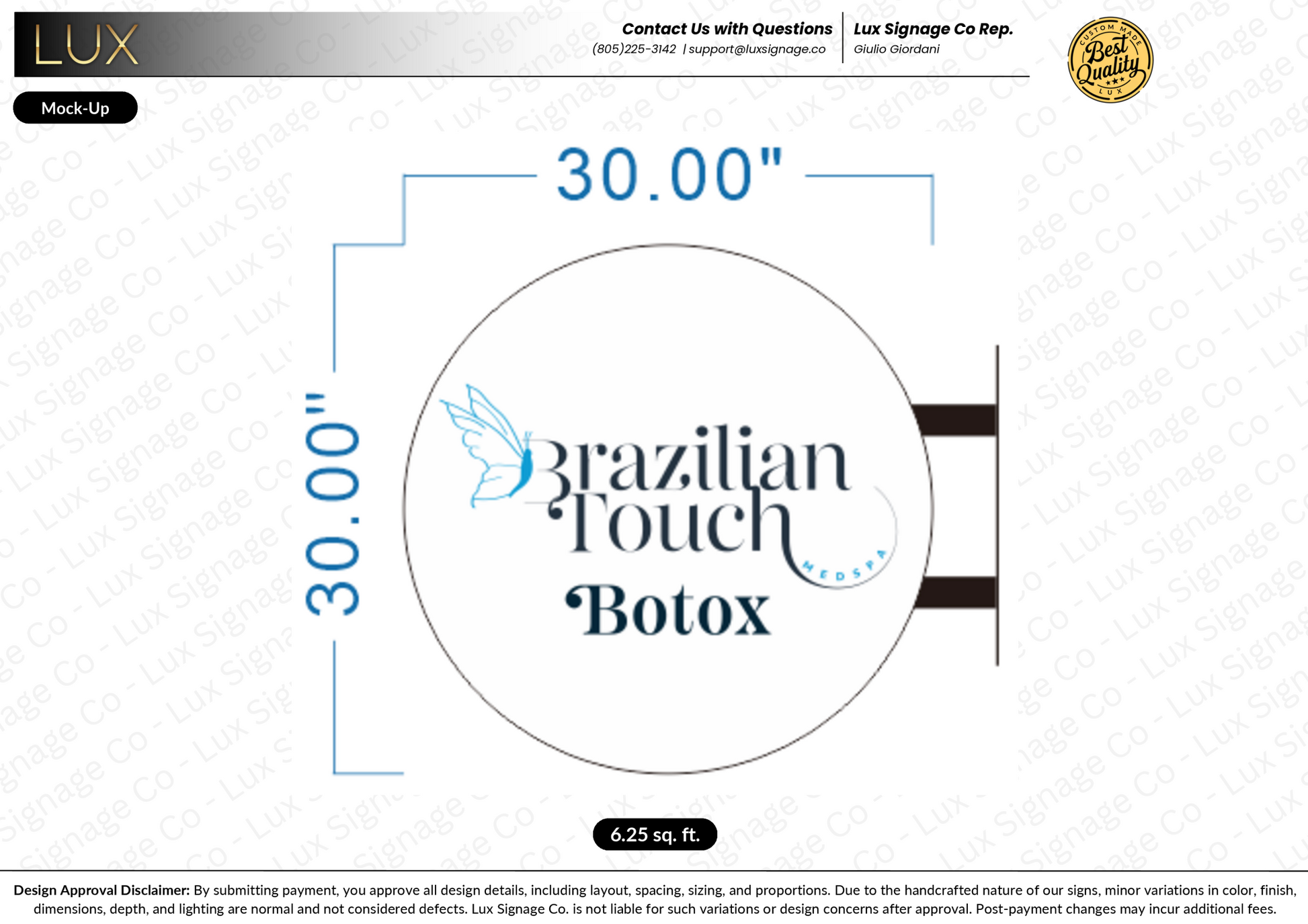Custom Business Sign for Brazilian Touch