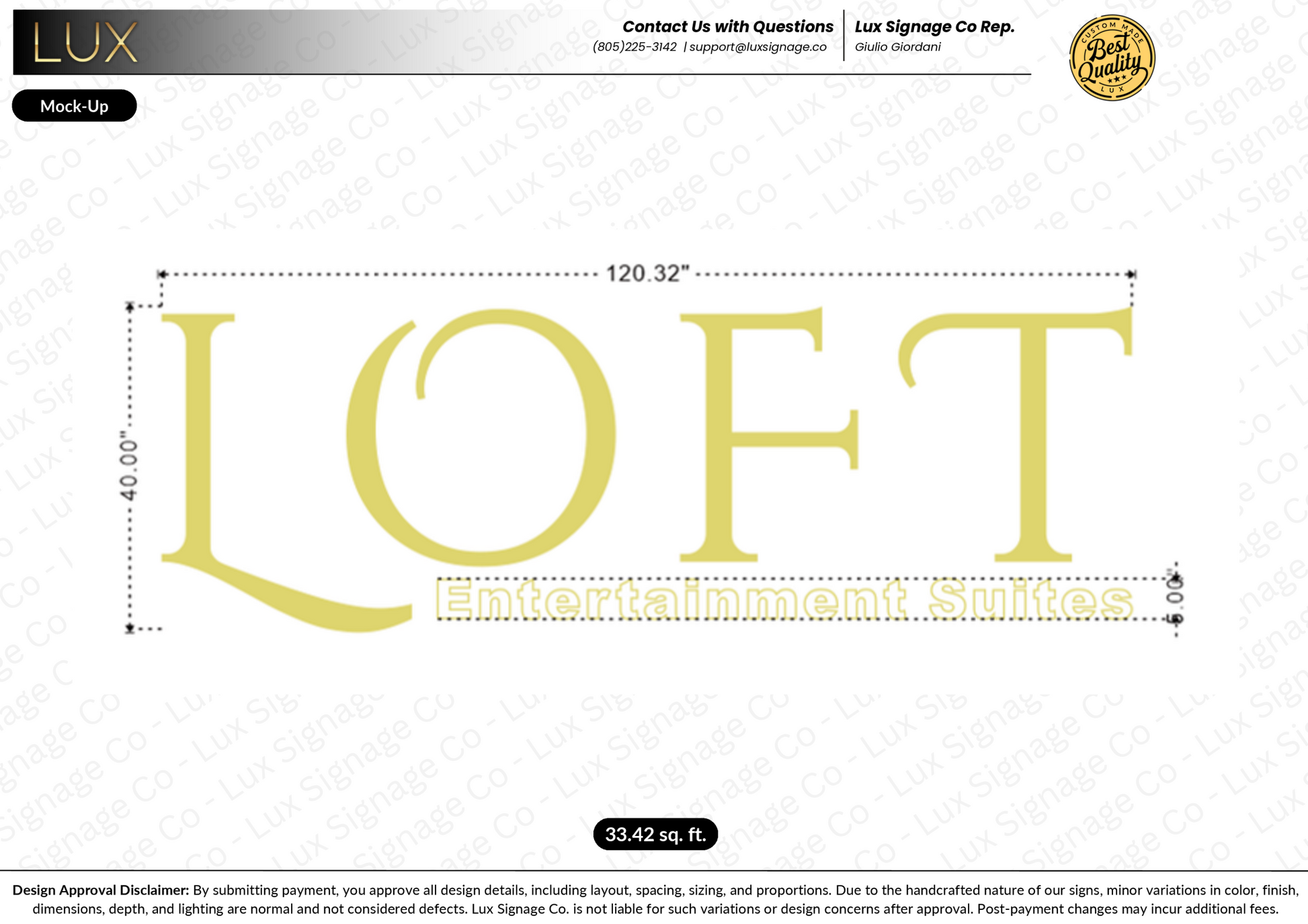 Custom Business Sign for The Loft