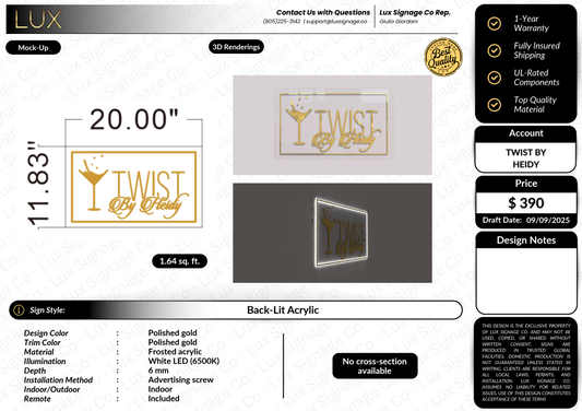 Custom Business Sign for Twist by Heidy