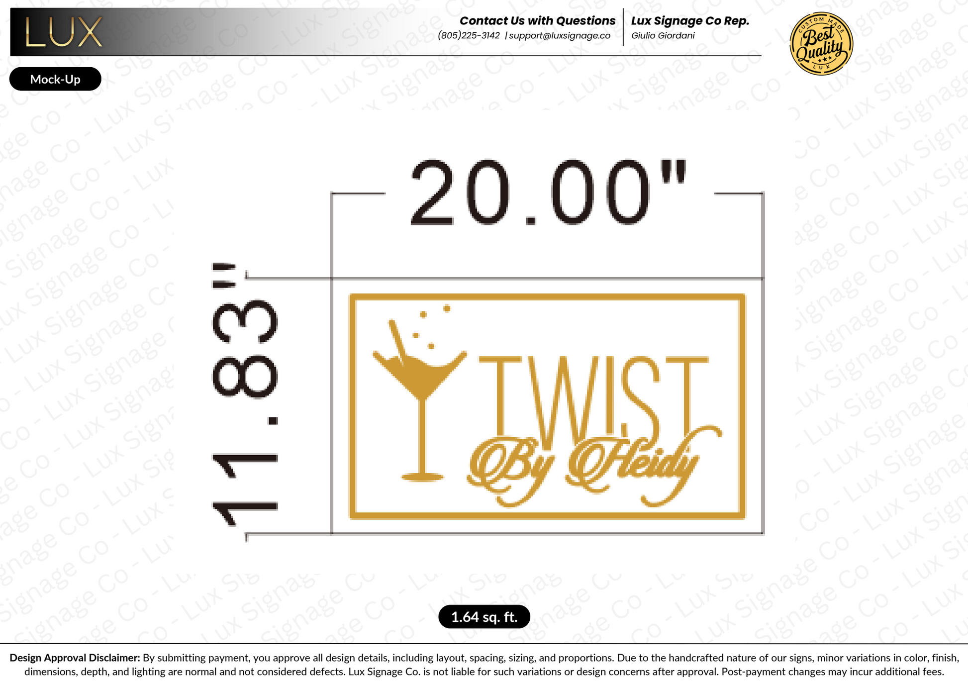 Custom Business Sign for Twist by Heidy