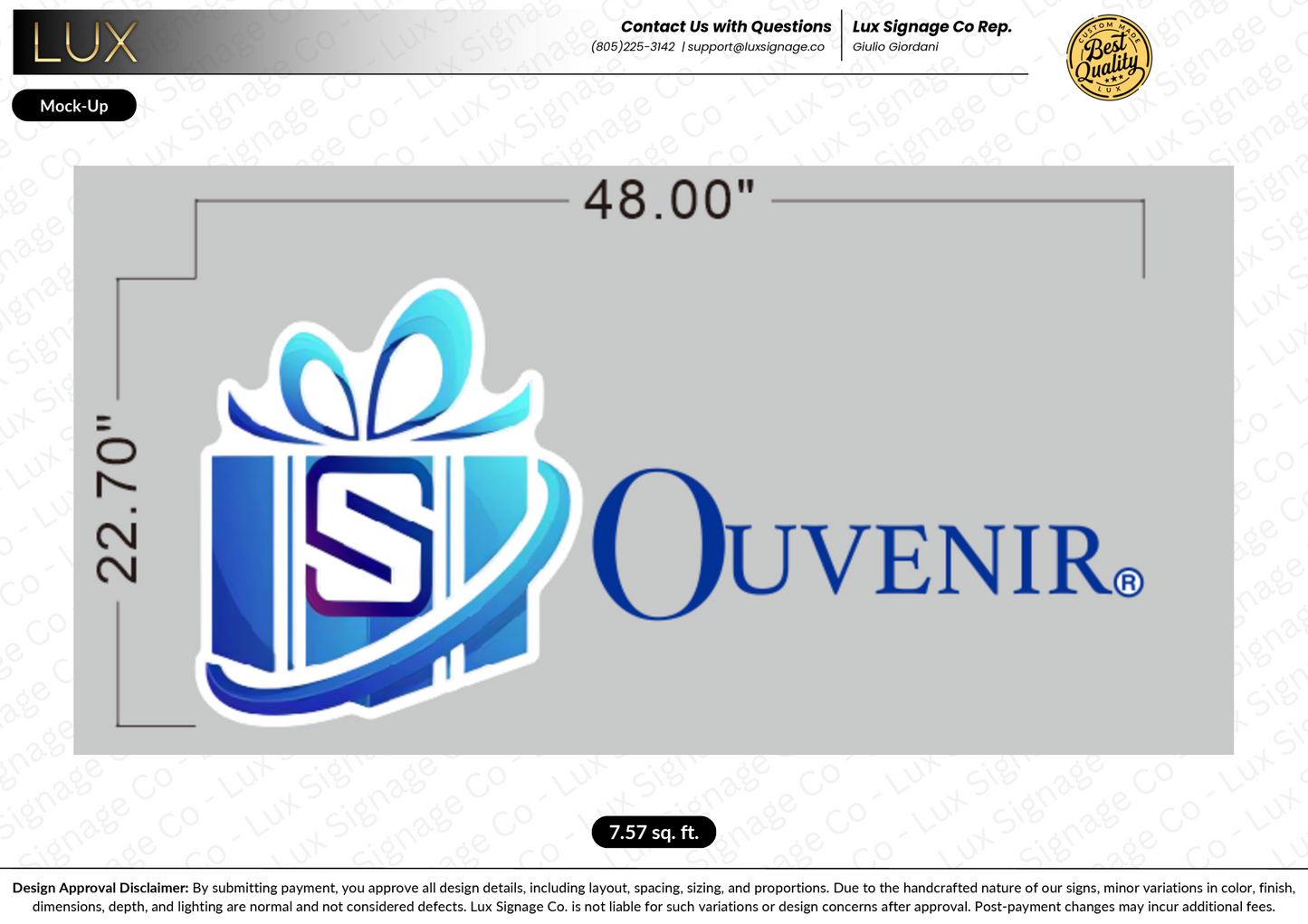 Custom Business Sign for Souvenir