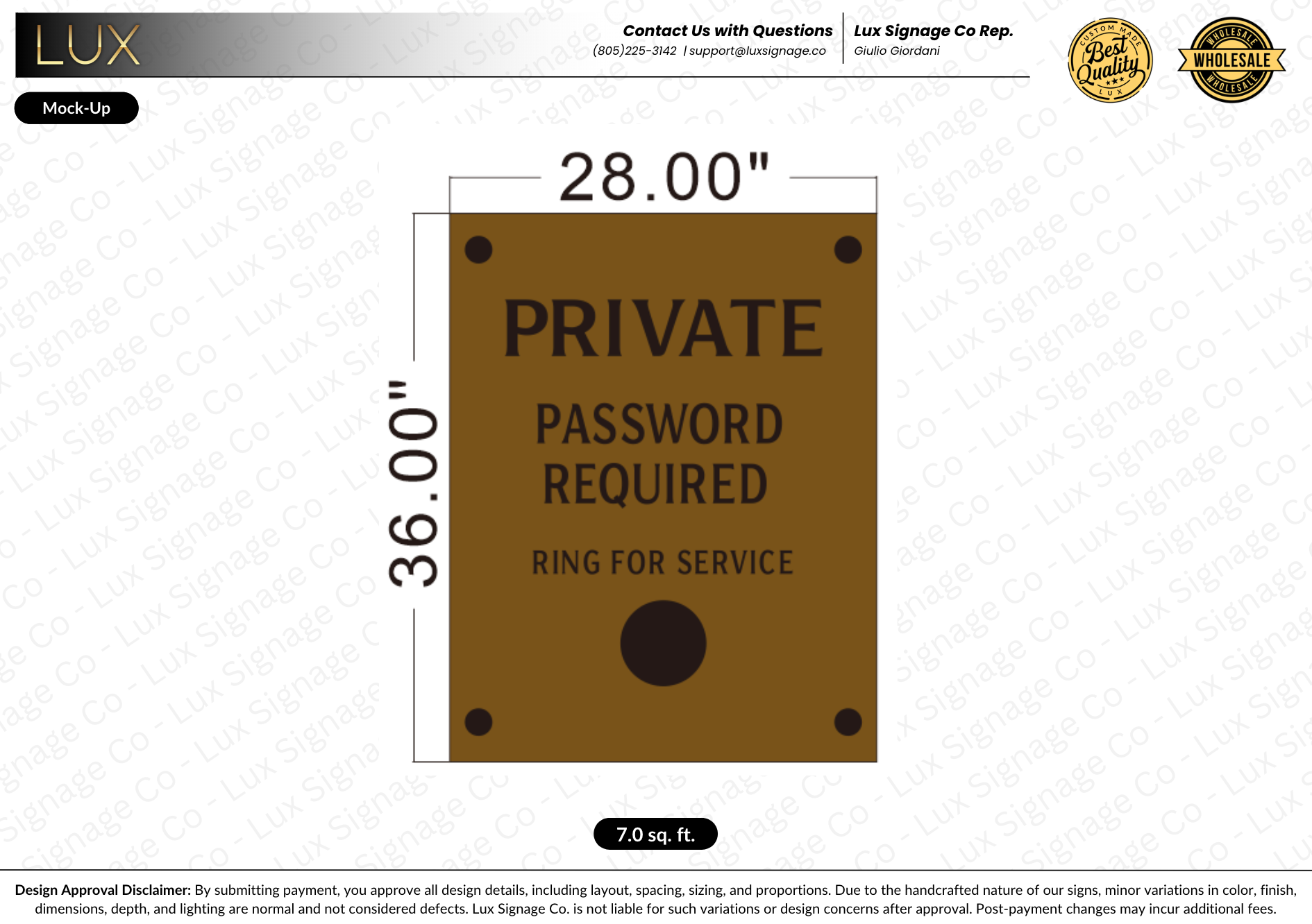 Custom Business Sign for Speakeasy