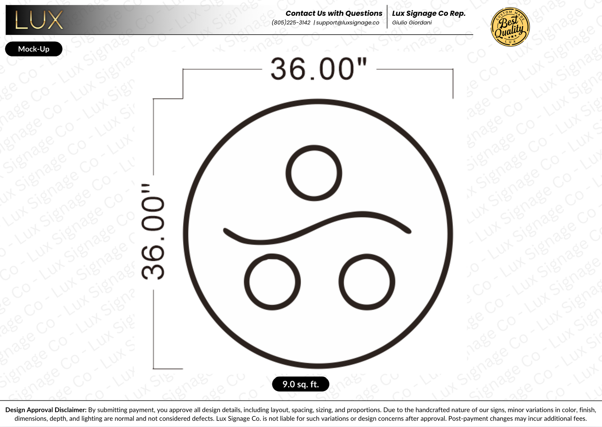 Custom Business Sign for Tiffany Lauren