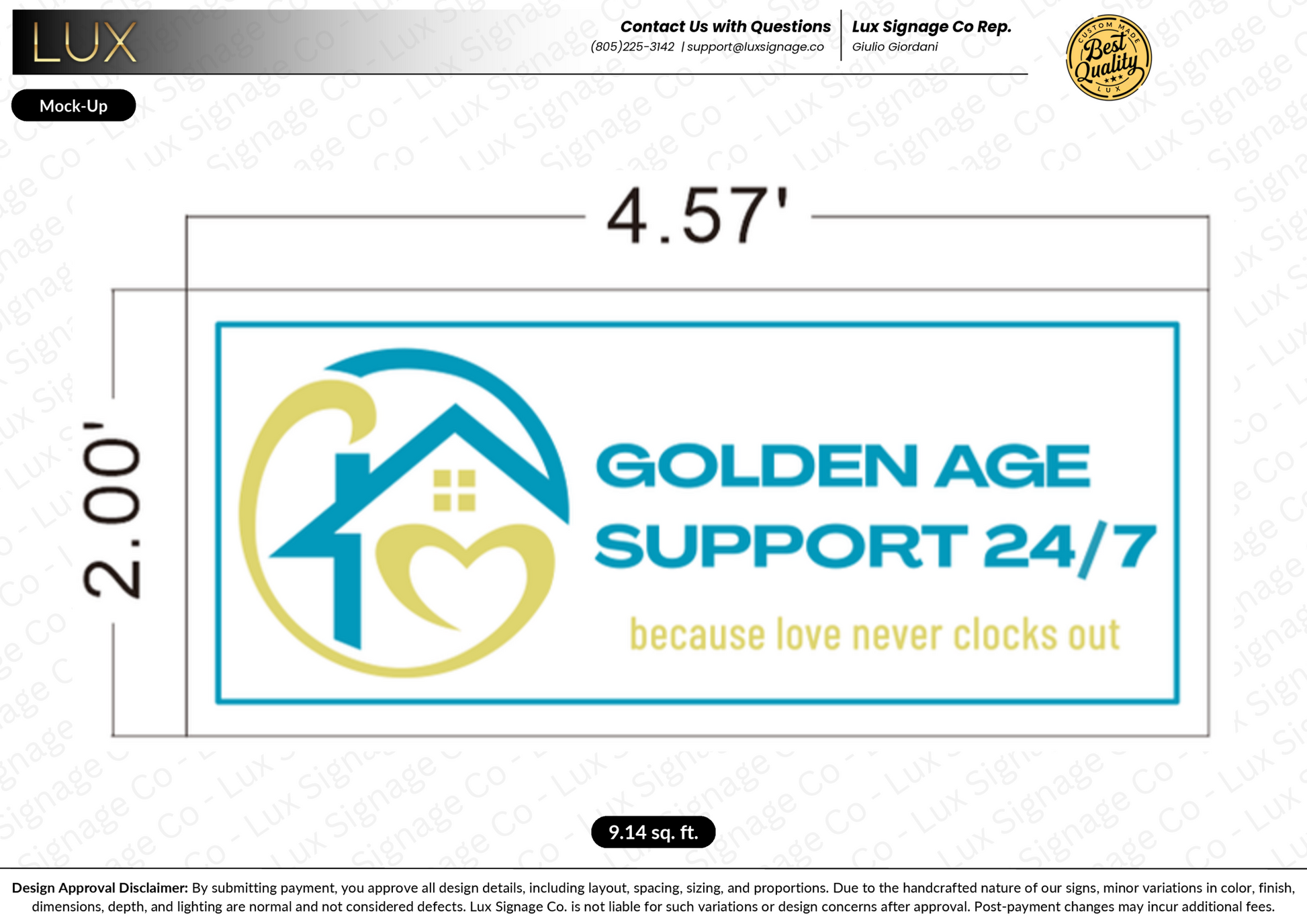 Custom Business Sign for Golden Age