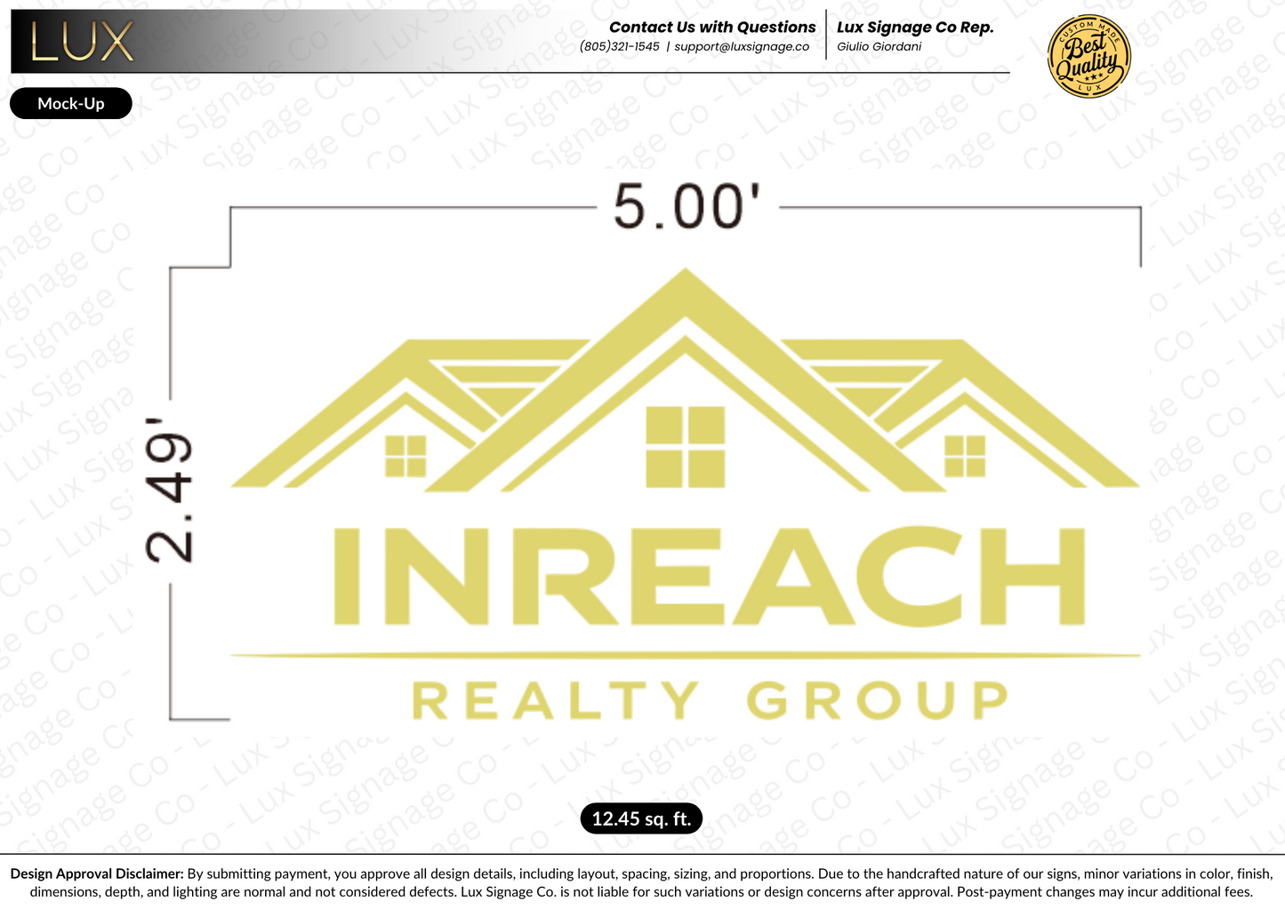 Custom Business Sign for Inreach