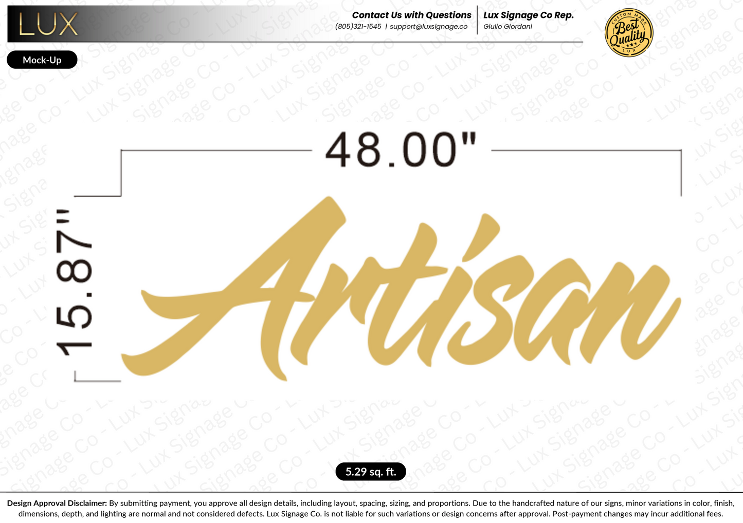 Custom Business Sign for Artisan