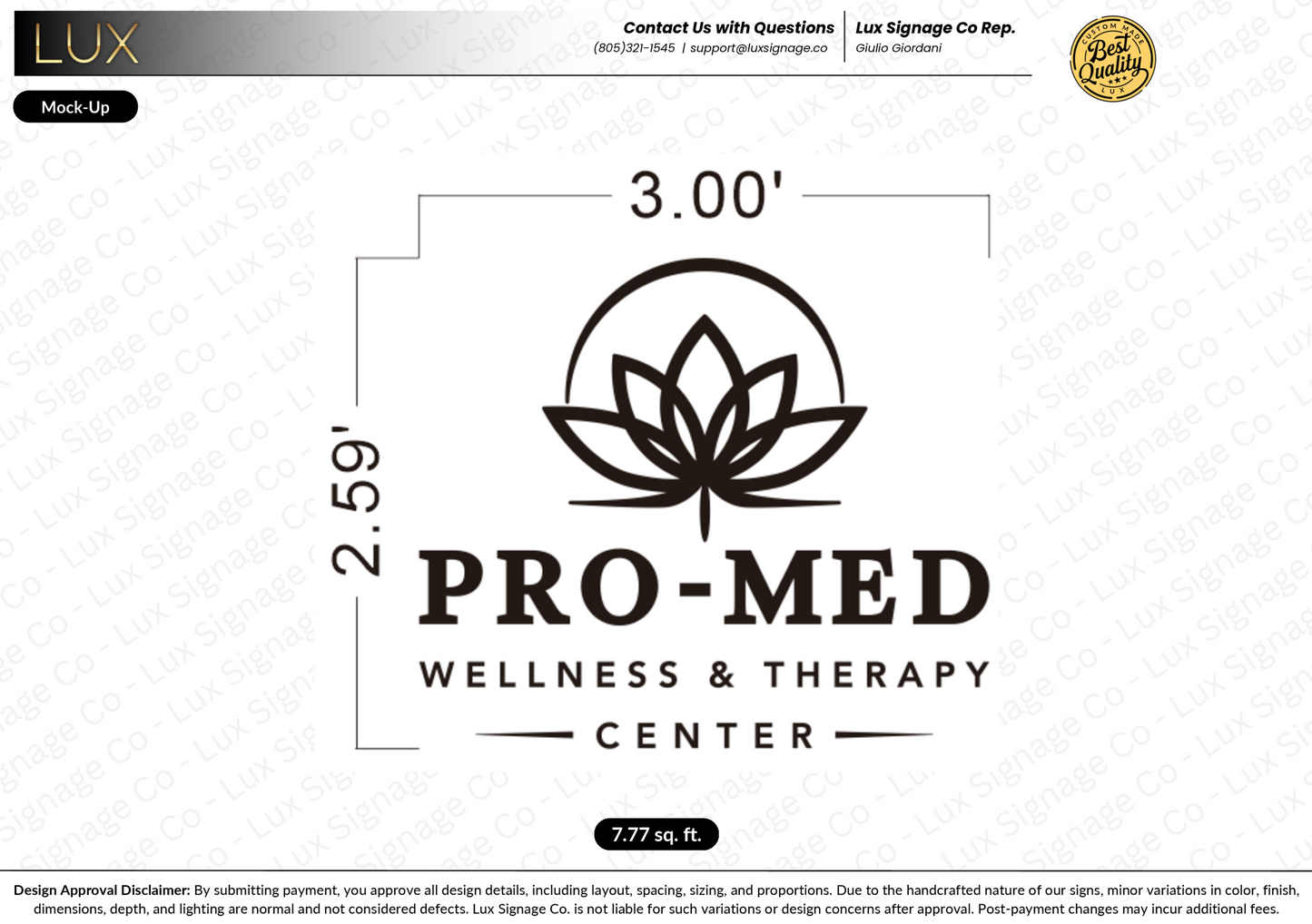 Custom Business Sign for Pro-Med