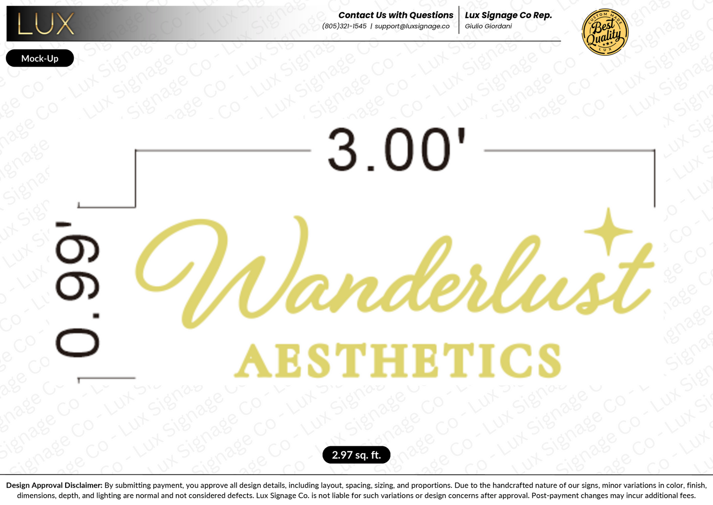 Custom Business Sign for Wanderlust