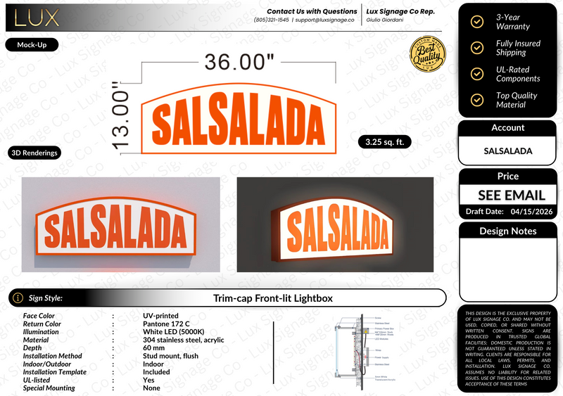 Custom Business Sign for Tacolada
