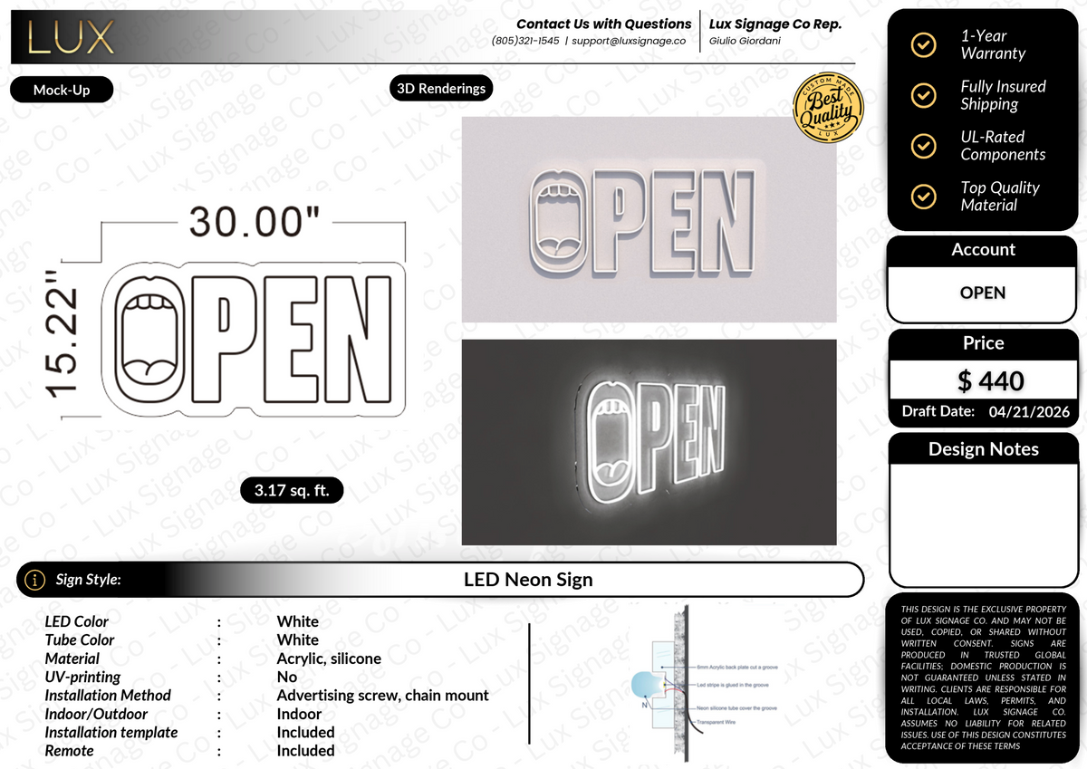 Custom Business Sign for Tacolada