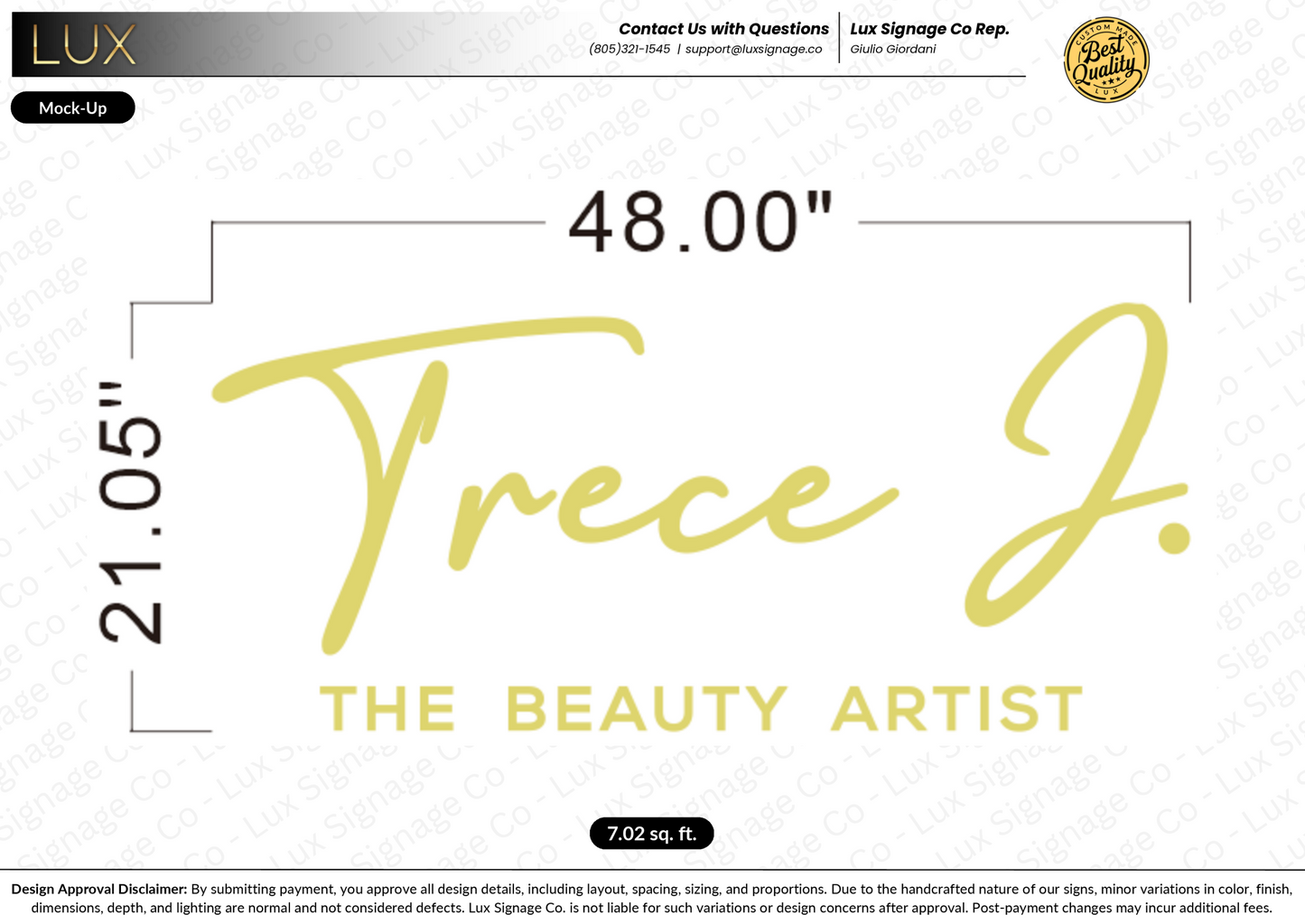 Custom Business Sign for Trece J.