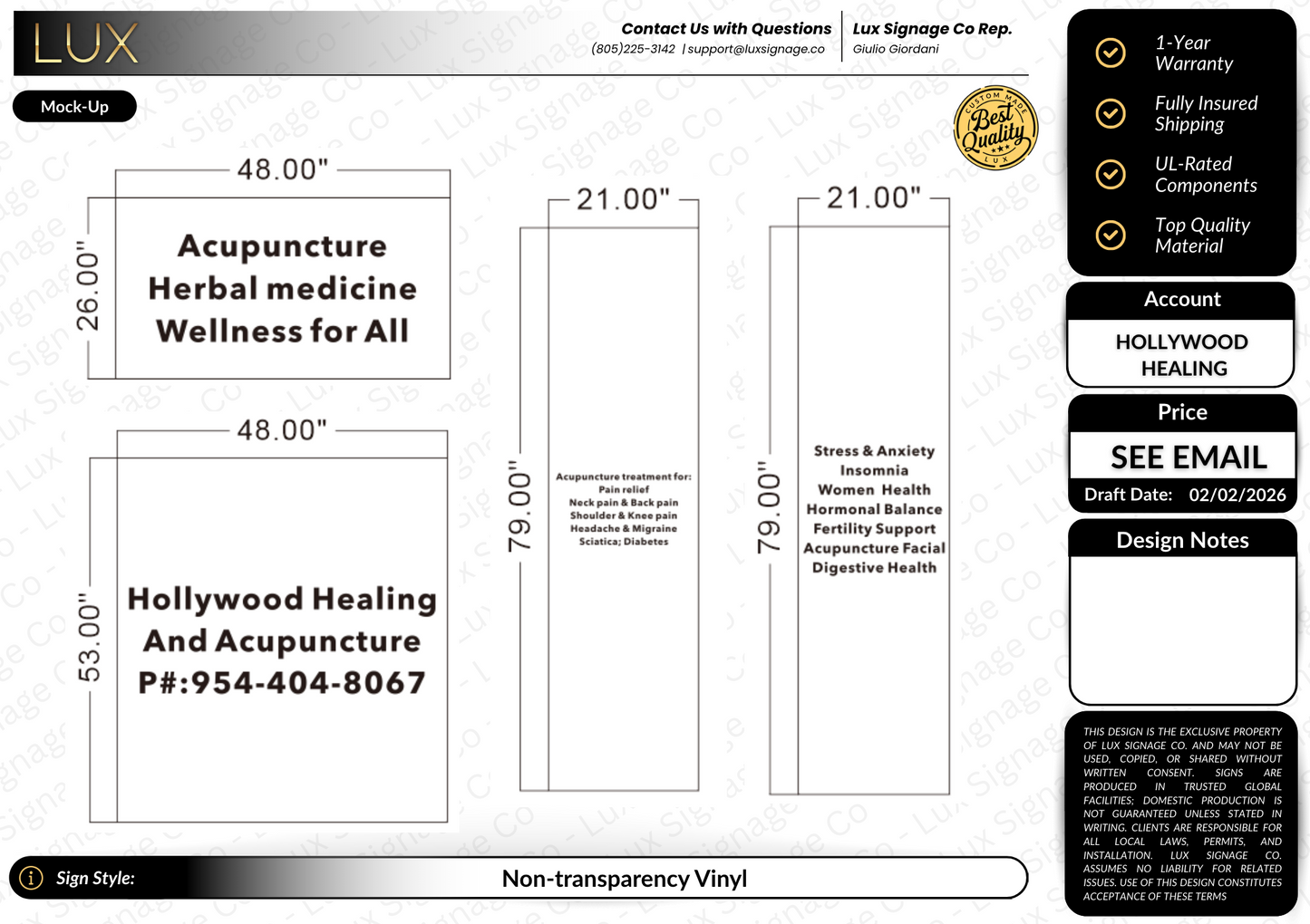 Custom Business Signs for Hollywood Healing