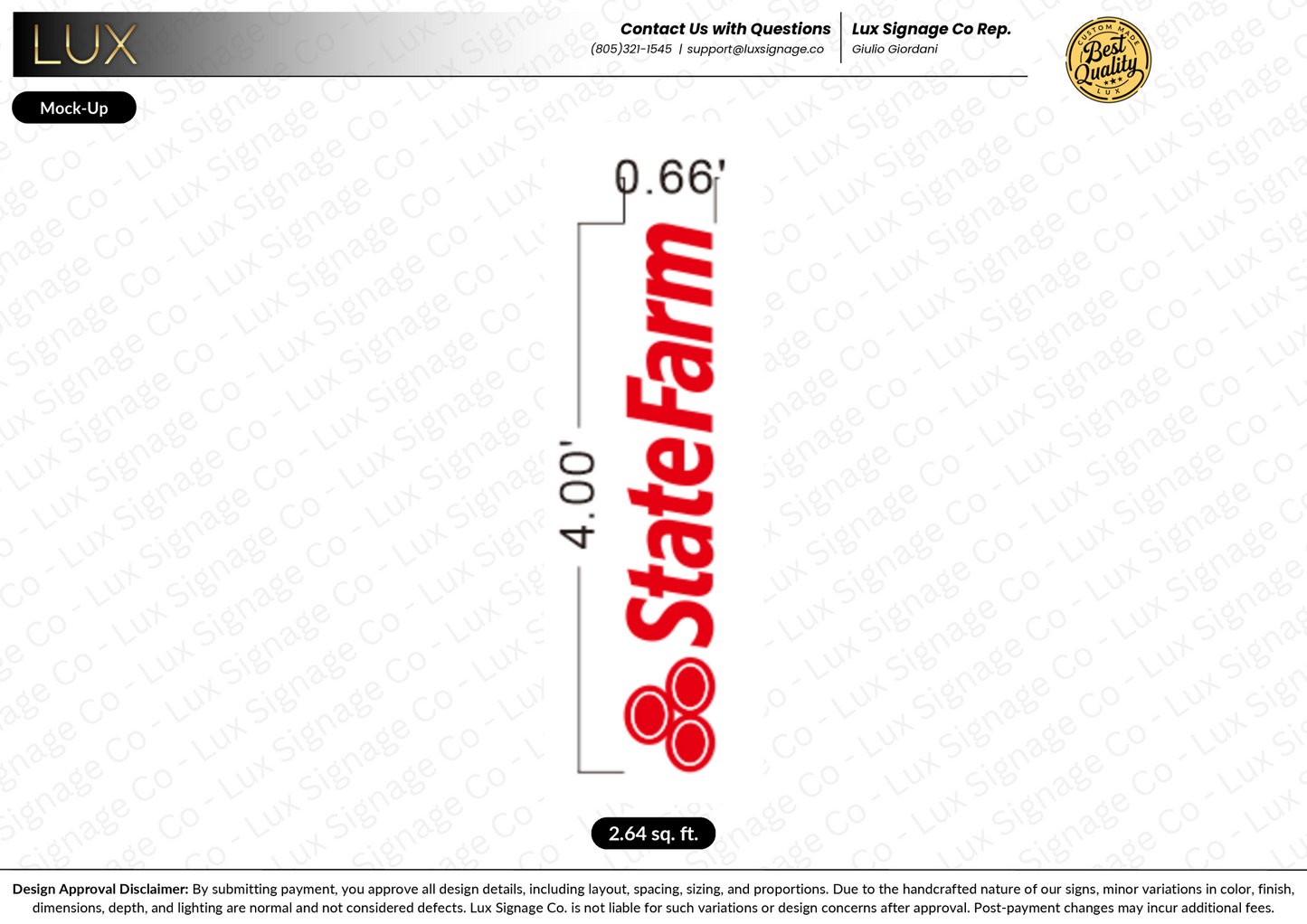 Custom Business Sign for State Farm