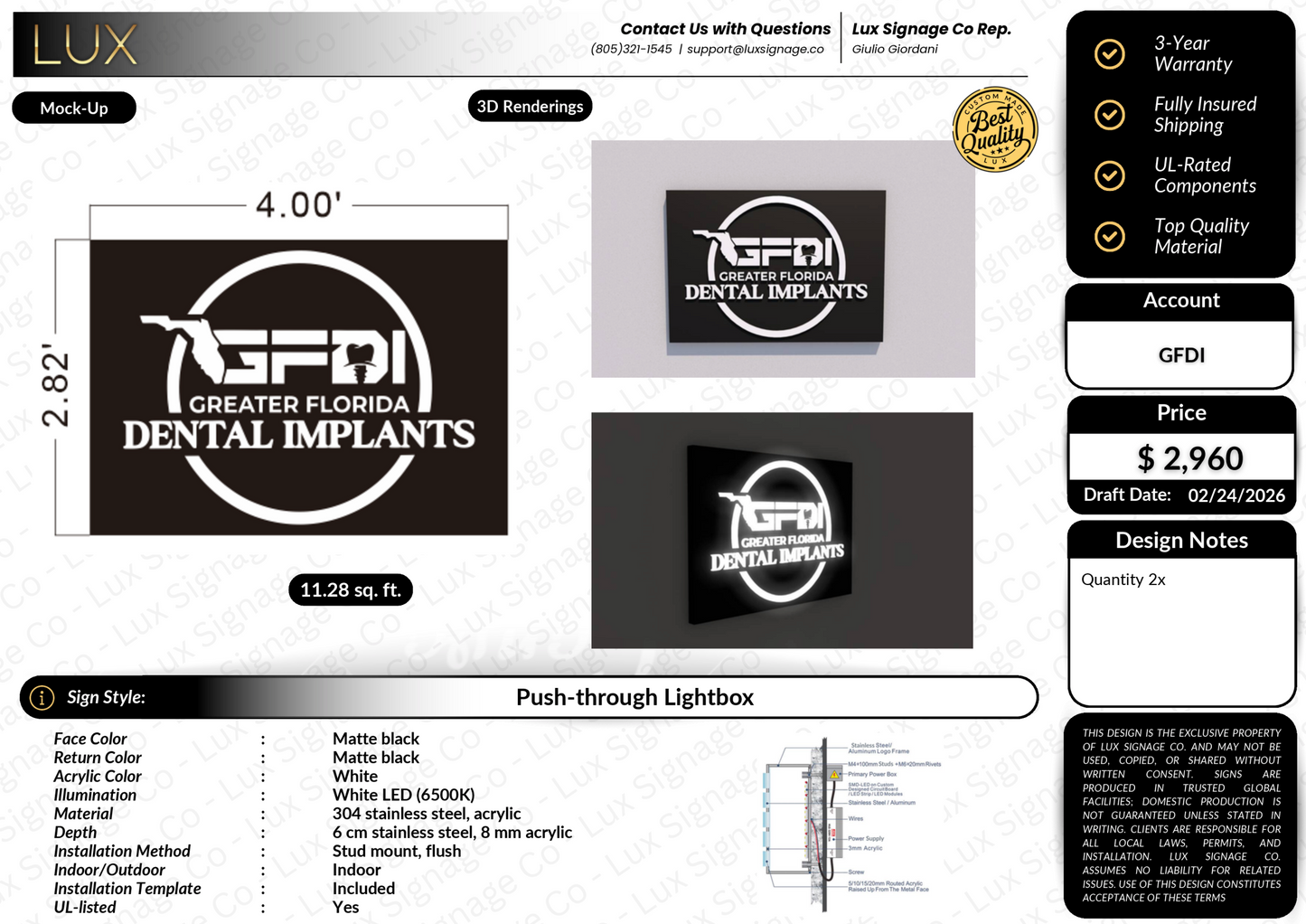 Custom Business Sign for GFDI