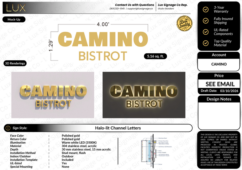 Custom Business Signs for Stephanie Letocart