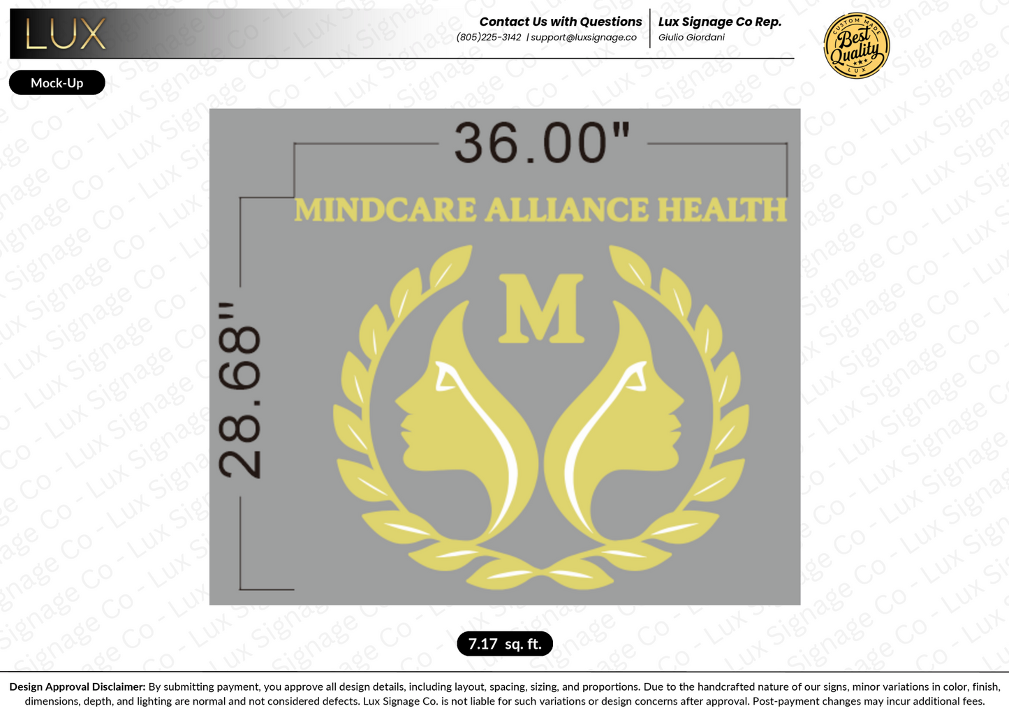 Custom Business Sign for Mindcare Alliance Health