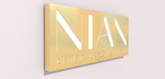 Custom Business Sign for "NIAN" | 1-Year Warranty