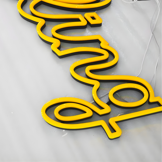 Uniform glow acrylic LED neon sign with clarity