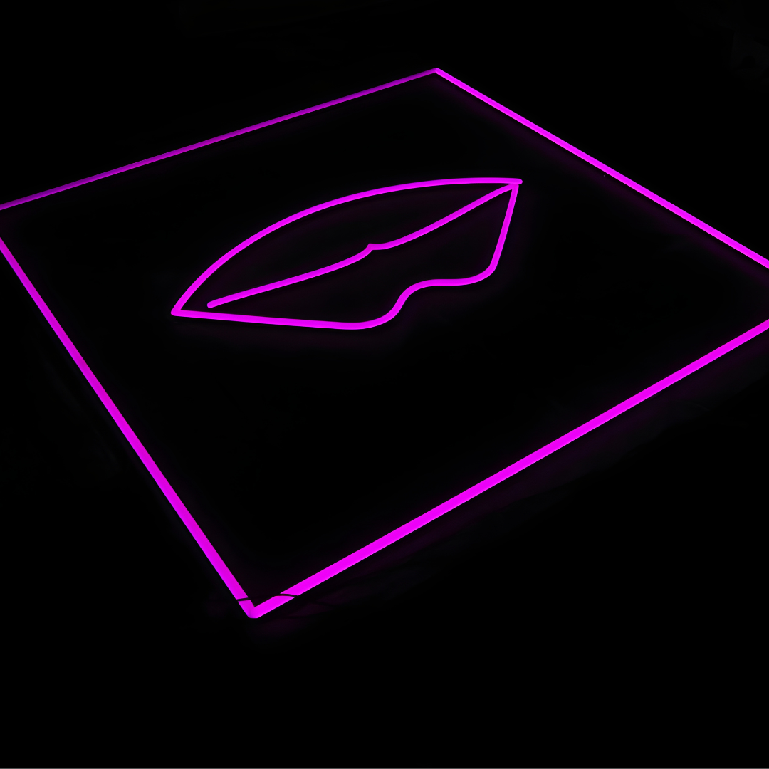 Custom acrylic LED neon sign with polished finish