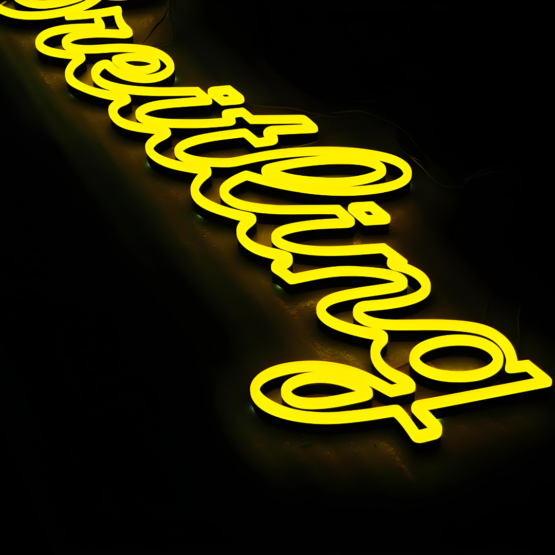 Decorative acrylic LED neon sign for professional use