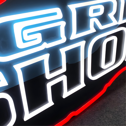 Business-grade acrylic LED neon sign for long-term use