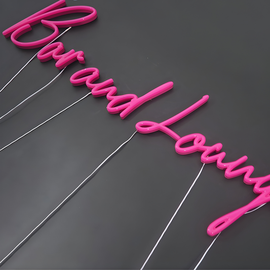 Minimalist acrylic LED neon sign for modern retail