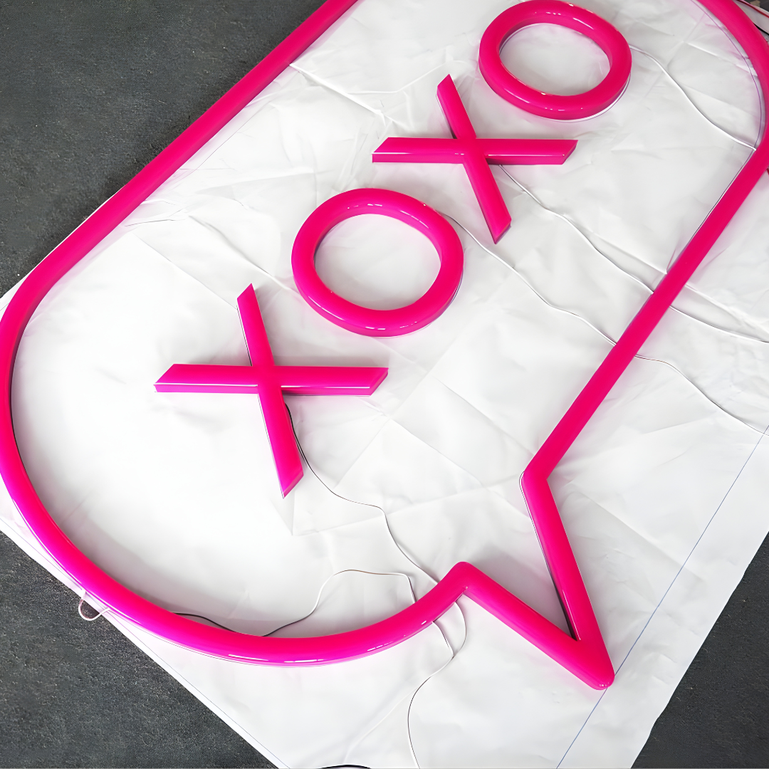 Contemporary acrylic LED neon sign for visual impact